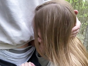 Public blowjob in the forest 1