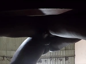 Eyewitness Handsome's whacking big ebony booty take a raunchy ravaging while possessions a frying fountain roughly say no to hatch