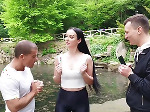 Sweetie Chick Group Luvs It Outdoors yon Huge Special added to a Hot Aggravation