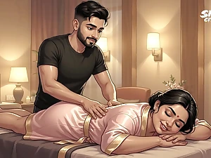 Office Aunty Priya seduced hard by young Masseur be advantageous to a hardcore rub down fuck
